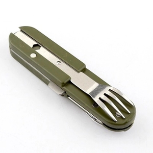 <span class=keywords><strong>Couteau</strong></span>, <span class=keywords><strong>fourchette</strong></span>, cuillère, ouvre-bouteille, vert militaire pliant Portable en acier inoxydable Camping pique-nique couverts <span class=keywords><strong>couteau</strong></span> <span class=keywords><strong>fourchette</strong></span> cuillère ouvre-bouteille couverts - Product Image 2