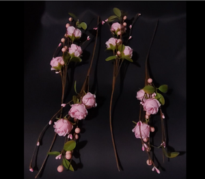 Fleurs artificielles pour la Saint-Valentin, 17 pouces, avec des roses rouges, des baies en forme de cœur <span class=keywords><strong>rose</strong></span>, des fleurs d'amour - Product Image 1
