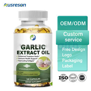 Ausreson OEM minyak bawang putih Halal kapsul lunak 380mg grosir perawatan kesehatan organik suplemen minyak bawang putih kapsul Softgel untuk rambut - Product Image 2