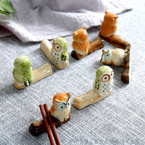 ที่วางตะเกียบเซรามิกรูปนกฮูกน่ารักสำหรับจัดโต๊ะอาหาร ขายส่ง - Product Image 2