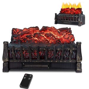 <span class=keywords><strong>Cheminée</strong></span> électrique Konwin FP201R avec télécommande, insert chauffant, bûches électriques avec effet de flamme réaliste - Product Image 1