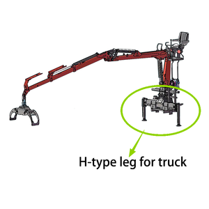 מחיר מפעל 5.2 מטר 5.8 מטר מנוף טלסקופי מתקפל הידראולי המותקן על משאית גרר עם צבת אחיזה לעצים ודשא - Product Image 3