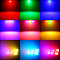 Projecteur LED professionnel 150W RGBW 4-en-1 à pixels pour scène, éclairage de scène LED à points, lumières matricielles à contrôle sonore pour DJ et discothèque, directement de l'usine OEM