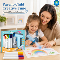 Stylo aérographe électrique pour enfants, ensemble artistique rechargeable, marqueur pulvérisateur lavable, jouet créatif de dessin et d'artisanat DIY pour enfants