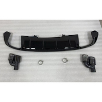 Kit carrosserie sport et version normale avec diffuseur de pare-chocs arrière et sorties d'échappement pour Audi A4 S4 B9 vers RS4 2017-2019