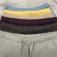 Pantalones Deportivos Anchos para Hombre, de Felpa de Algodón Grueso de 450 g/m², con Cordón Ajustable, Estilo Urbano, Personalizables con Logotipo