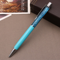 Stylos à paillettes dorées, stylos à paillettes flottantes, stylo à sable mouvant avec prix d'usine, stylo à bille brillant avec encre noire/bleue