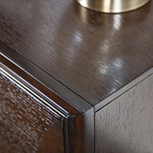 Table de chevet style transitionnel expresso, 1 pièce, tiroirs à queue de pie anglais devant et français derrière, mobilier de chambre - Product Image 3