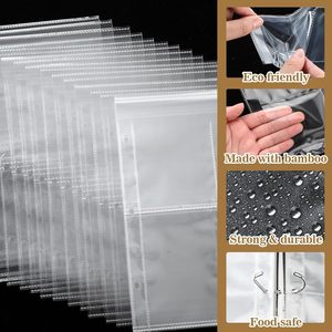 100 pz buste per la conservazione delle sementi e 4 anelli di raccoglitore 200 tasche trasparenti fogli per agricoltori che raccolgono <span class=keywords><strong>semi</strong></span> <span class=keywords><strong>da</strong></span> giardinaggio