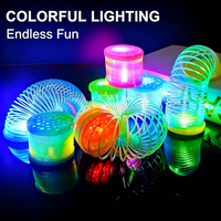 Neues LED-Leucht-Slinky-Spielzeug, Bunte Regenbogen-Spiralfeder, Leuchtende Magische Feder für Kindergeburtstage, Karnevalsspiele