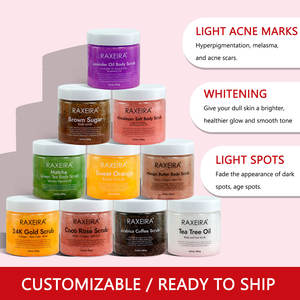 Gommage corporel pour le sucre brun au sel de mer biologique éclaircissant exfoliant en profondeur bon marché en stock en usine vente en gros - Product Image 3