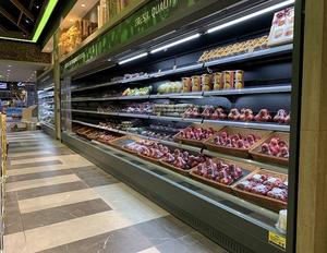 Escaparate de refrigerador comercial, refrigerador abierto de frutas y verduras, estantes de supermercado, refrigerador de exhibición - Product Image 4