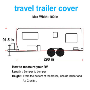 Housse de protection imperméable pour caravane de voyage, 4 couches, pour usage saisonnier et de week-end - Product Image 2