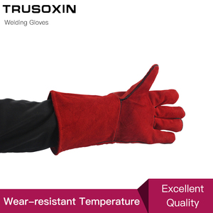 Gants de soudage en cuir, anti-coupure, résistants à la température, ignifuges, gants de sécurité pour le travail, protection des mains - Product Image 2
