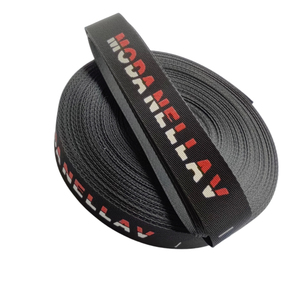 Tùy chỉnh in logo in bền <span class=keywords><strong>polyester</strong></span> nylon dệt Băng Jacquard vải ban nhạc CuộN hành lý thắt lưng ghế - Product Image 1