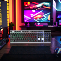 Clavier et souris de jeu rétroéclairés RGB personnalisés OEM, prix d'usine, clavier de jeu rétroéclairé filaire pour ordinateur de bureau PC