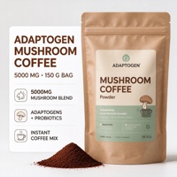 Poudre de café aux champignons adaptogènes OEM ODM Marque privée Vente en gros Mélange de champignons Adaptogènes pour la concentration et les compléments alimentaires