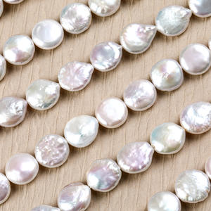 Perles d'eau douce naturelles de forme baroque en gros, perles de forme bouton à l'éclat éblouissant pour accessoires de commerce extérieur DIY - Product Image 2