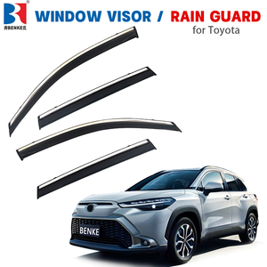 Pare-soleil pour TOYOTA COROLLA CROSS/ Frontlander 2020+ Déflecteur d'Injection PC+ Acier Inoxydable Visière de Fenêtre de Voiture - Product Image 1