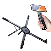 Support magnétique pliable 3-en-1 universel en alliage d'aluminium pour tablette, téléphone portable et ordinateur portable – Vente chaude transfrontalière