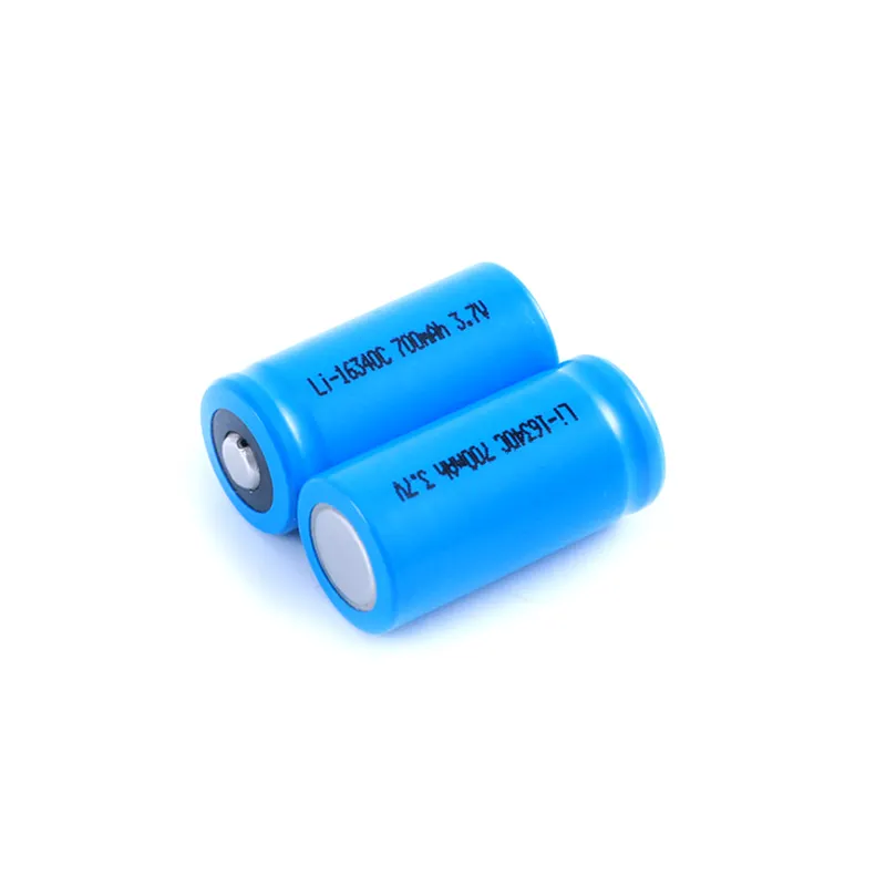 Li 16340C 3.7V 700mah 셀 3.6V 리 이온 배터리 cr123a 충전식 배터리