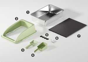 Extra Grande Aprofundamento Semi-Fechado Aço Inoxidável Litter Caixa Fácil Limpar Cat WC para Cães Cat Acessórios - Product Image 5