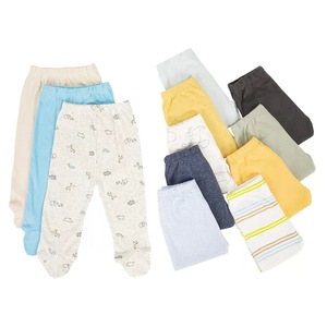 Pantalon en coton pour bébé nouveau-né, pantalon à jambes souples <span class=keywords><strong>avec</strong></span> pieds pour bébés garçons et filles de 0 à 12 mois - Product Image 3