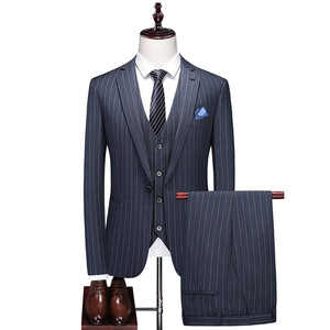 S1066Q <span class=keywords><strong>2022</strong></span> Otoño e Invierno nuevos hombres Casual guapo <span class=keywords><strong>moda</strong></span> novio traje de boda traje de tres piezas - Product Image 1