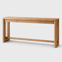 Meubles haut de gamme modernes, table console en bois de luxe avec tiroirs pour les espaces de vie contemporains