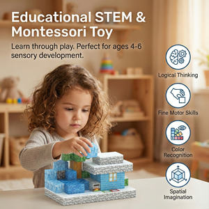 Bloques de Construcción AiJH Lce Snow World, Juego de Bloques de Construcción para Niños, Rompecabezas, Casa, Mina, Cueva Subterránea, Cubos de Construcción - Product Image 5