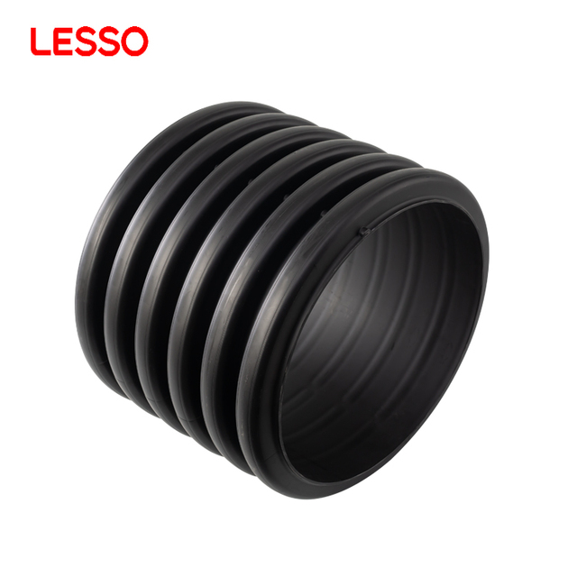 LESSO Customization Sewage Pipe Black Plastic Drainage Culvert 12 Inch 150mm Hdpe Double-wall Corrugated Pipe