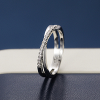Baoycaoshi — bagues en Zircon en or et argent, anneau tendance pour femmes, Texture avancée, empilage de base, bicouleur classique, mode en or et argent