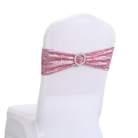 Ruban décoratif de luxe argenté scintillant pour chaise, idéal pour fêtes, mariages et banquets – Vente chaude