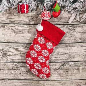 Calze natalizie in maglia con renne e fiocchi di neve, con sacchetti regalo per dolcetti, ideali come decorazioni da appendere all'albero di <span class=keywords><strong>Natale</strong></span> per feste per bambini - Product Image 3