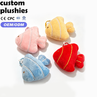 Nouveau produit : Mini pendentif en peluche poisson, porte-clés mignon en peluche animal marin de dessin animé pour la décoration de sac à dos