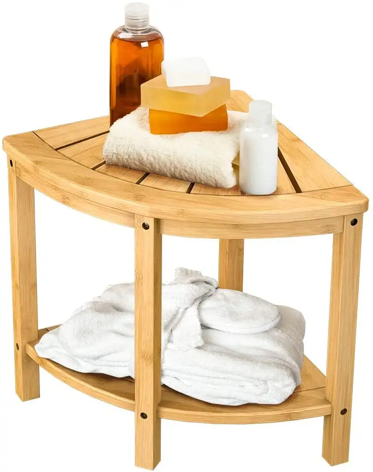 Amazon Teak Shower Stool Durable Waterproof Wood