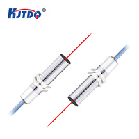 Capteur photoélectrique laser KJT de bonne qualité M18 NPN PNP NO NC à faisceau traversant, réflexion, distance de 30 m, interrupteur avec câble PVC de 2 m
