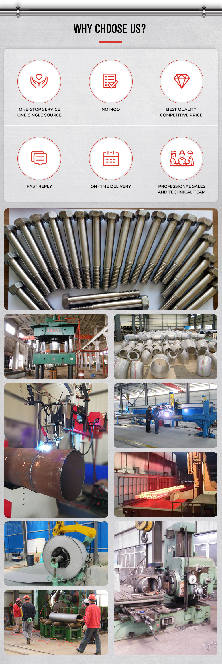 Stainless Steel 304 304L 316L 316Ti 317L 321 254SMO A453 660A Fasteners