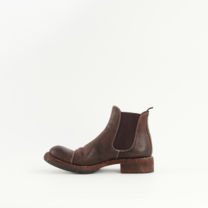 Bottes <span class=keywords><strong>Chelsea</strong></span> montantes pour hommes en cuir de cheval véritable, style vintage fait main, à bout rond, avec logo brodé, chaussures courtes d'hiver à enfiler - Product Image 1