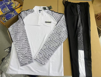 Ensemble de Survêtement de Football Sport Homme – Veste Longue et Pantalon Ajusté pour Entraînement de Soccer – Tenue de Sport Complète