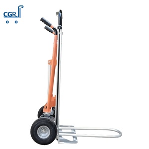 Chariot pliable industriel robuste de 550 lb de capacité 4-en-1 roues en PU de 10 pouces plate-forme de camion à main en aluminium conception pliable OEM - Product Image 3