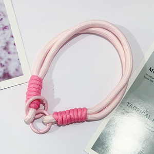 Cordón de cadena de teléfono con hebilla doble, abalorio de teléfono corto unisex, correa de muñeca trenzada de poliéster hecha a mano, hecha a mano - Product Image 2