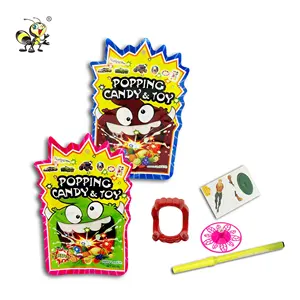 Kids push popping candy with Surprise toy and puzzle sweet magic pop candy wholesale