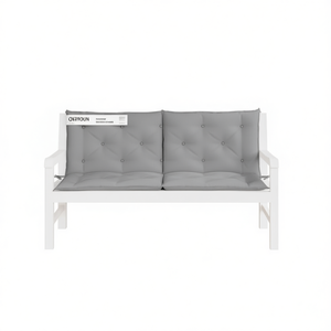 ชุดเบาะรองนั่งสำหรับสวนกลางแจ้งอ็อกส์ทูน ชุด 2 ชิ้น ผ้าอ็อกซ์ฟอร์ดสีเทา รูปทรงสี่เหลี่ยมผืนผ้า ถอดซักได้ ทนทาน ใช้ได้ทุกฤดูกาล - Product Image 1