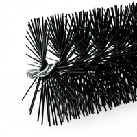 Brosse de nettoyage industrielle en spirale en fil d'acier au carbone torsadé pour tuyaux de cheminée, dépoussiérage, bricolage, OEM, 2 pouces de poils, 4 pouces de diamètre