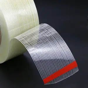 Filament Strapping Fiberglass Cloth Tape Woven Fiberglass Fabrics Tape Heavy Duty Transparent Reinforced Fiberglass Tape