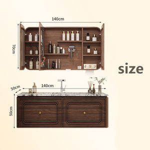 <span class=keywords><strong>Meuble</strong></span>-lavabo de salle de bain mural de luxe au design simple <span class=keywords><strong>Meuble</strong></span>-lavabo de salle de bain sur pied avec miroir - Product Image 5