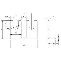 XLCF FNQ 086 Borniers métalliques pour circuits imprimés en laiton/étain haute durabilité, connexion par vis, 15A max. ampères continus, >30 AWG