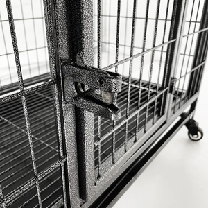 Toptan sağlam kapalı açık siyah <span class=keywords><strong>metal</strong></span> ağır ev kencrate sandık pet kare tüp 49 inç büyük köpek kafesi satılık - Product Image 5