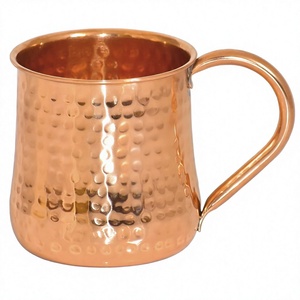 Mug à poignée en cuivre martelé Mule de Moscou de marque privée en ligne la plus vendue pour la bière et la conception de sport solide par Axiom Home Accents - Product Image 1